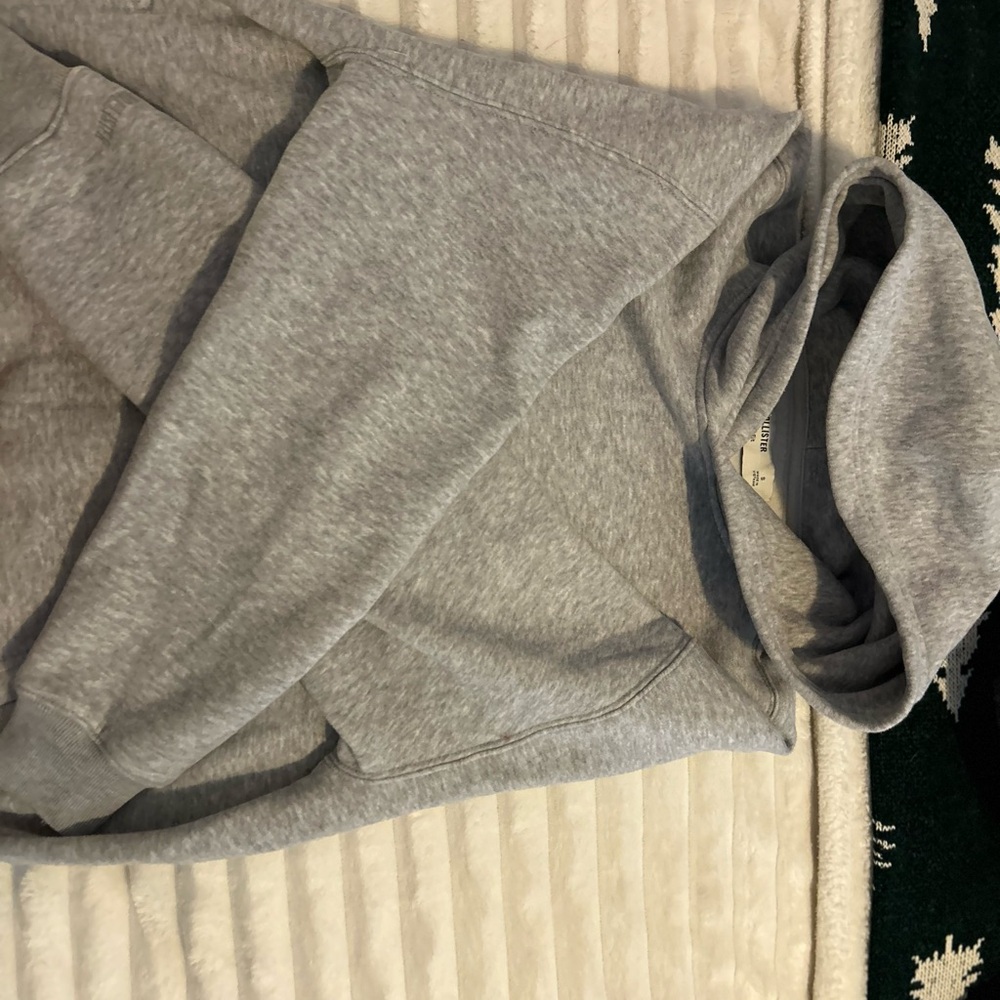 Hollister Light Gray Kids Hoodie
